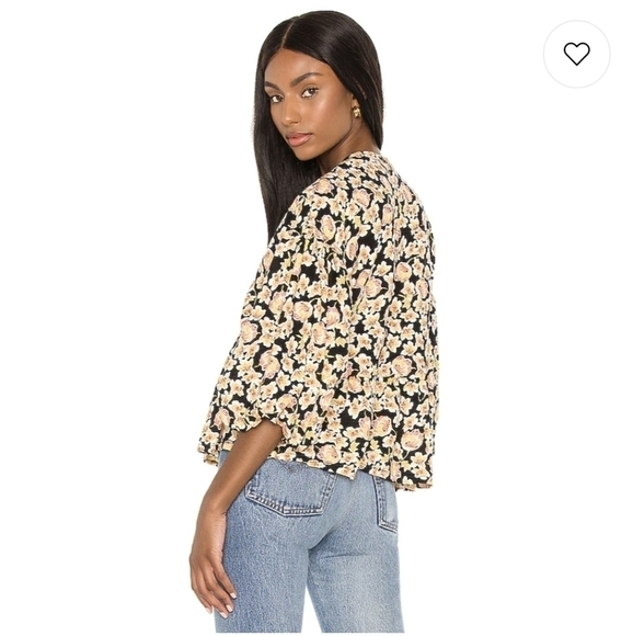 Free PEOPLE Highlander Printed Pullover Blouse Top Boho Xs - Picture 7 of 13